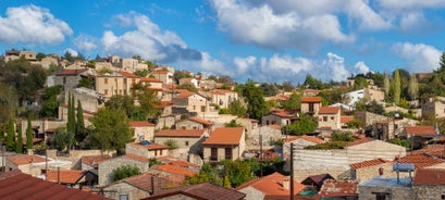 Photo of aerial view of Ayia Napa cityscape, Cyprus.