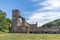 Photo of the ruins of the Fountains Abbey, Studley Royal, North Yorkshire, Ripon, England.