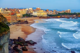 Photo of aerial view of the Bidart coast in Basque country France.