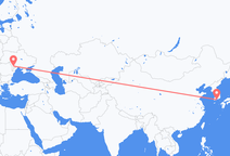 韓国の麗水から、モルドバのキシナウまでのフライト