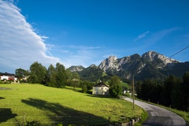 photo of a beautiful mountain view at Abtenau is a market town in the Hallein District of Salzburg in Austria.