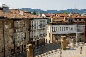 Photo of aerial view of Valladolid skyline, Spain.