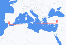 지브롤터 출발, 아다나 도착 항공편