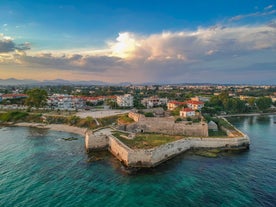 Photo of beautiful panoramic view of Parga city, Greece.