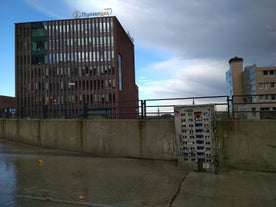 Photo of Dortmund city centre aerial panoramic view in Germany.