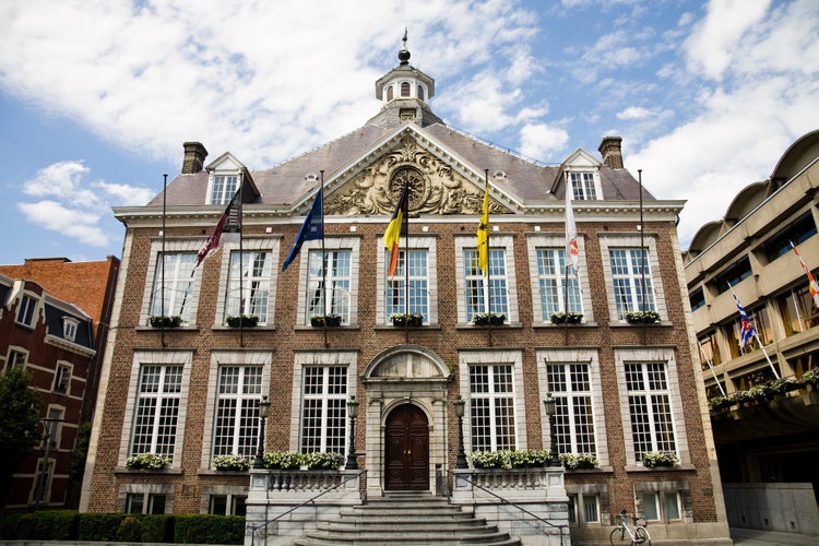 Photo of the city hall of Hasselt, a town in Belgium.