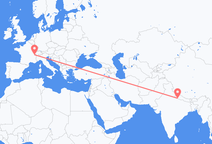 Vluchten van Nepalgunj naar Genève