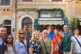 Ghetto judío y Campo Dè Fiori de noche Comida, vino y visita turística