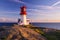 Photo of world famous Lindesnes lighthouse at the south of Norway.