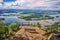 A view at Steinsfjorden from Kongens utsikt viewpoint