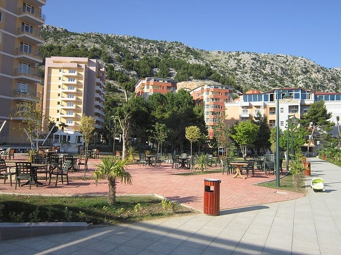 photo of view of the bark of Shëngjin, Albania.