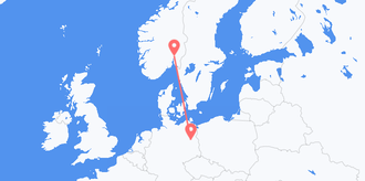 Deutschland nach Norwegen