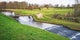 Photo of the waterfall at the Yorkshire Sculpture Park, Wakefield, Yorkshire, UK.