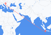 Flyg från Shire of Christmas Island till Sarajevo