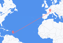 세인트빈센트 출신 출발해 리옹으로 향하는 항공편
