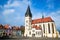 photo of Central square with the Church of St. Aegidius in Bardejov, Slovakia.