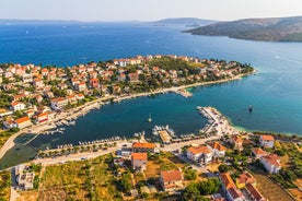 Split city beaches aerial view, Croatia.