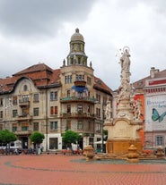 Photo of aerial view of the old Timisoara city center, Romania.