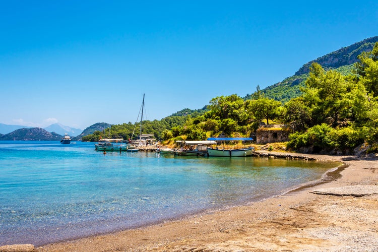 Photo of Sarsala Bay in Dalaman Town of Turkey.