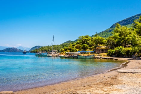 Photo of Sarsala Bay in Dalaman Town of Turkey.