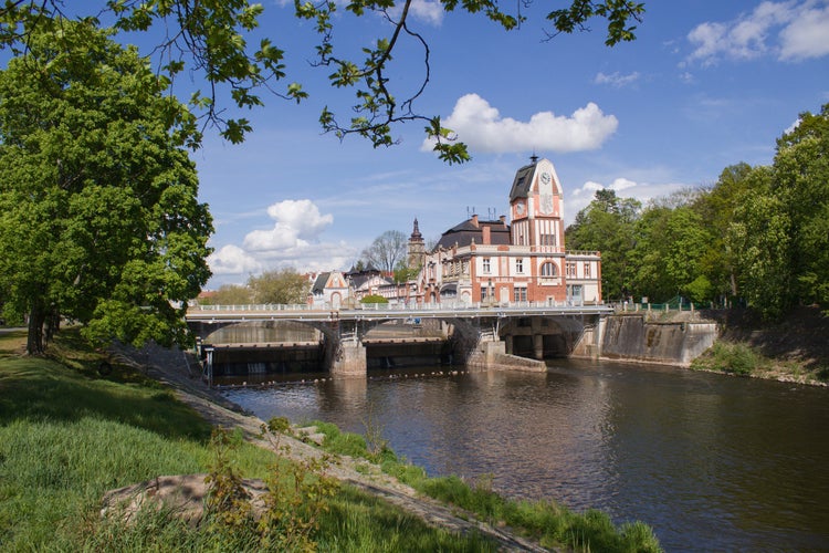 power plant in the middle of Hradec Králové