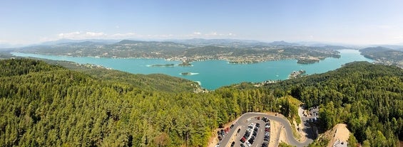 Village of Velden at lake Worther See in Carinthia,Austria.