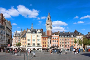 Photo of Tours aerial panoramic view. Tours is a city in the Loire valley of France.