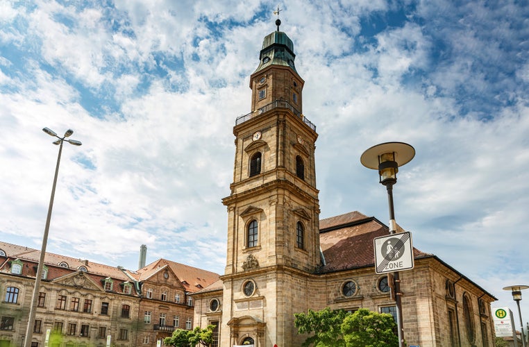 Photo of Huguenot church in Erlangen, Germany.