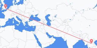 Flights from Laos to the United Kingdom