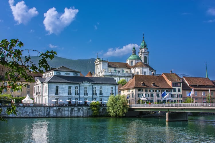 Photo of Solothurn from river, Switzerland