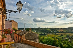 Photo of aerial view of Sirolo, Italy.