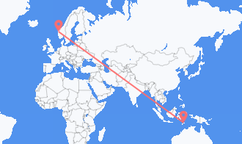 Flyg från Dili, Östtimor till Førde, Norge