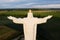 Aerial view of the statue of King Jesus Christ in Swiebodzin Poland.