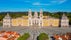 Aerial view of the Palace of Mafra. Unesco world heritage in Portugal. Aerial top view of the Royal Convent and Palace of Mafra, baroque and neoclassical palace. Drone view of a historic castle.