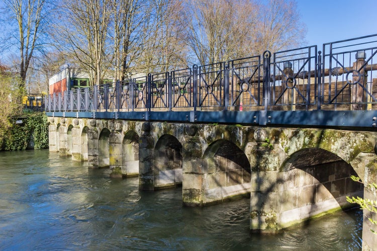 Old stone bridge in historic city Lippstadt, GErmany