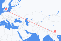 Flug frá Kunming til Kaupmannahafnar