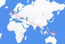 Flyrejser fra Wapenamanda District til Edinburgh