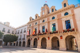 Photo of the castle (castillo de los Fajardo) and town, Velez Blanco, Almeria Province, Andalucia, Spain.