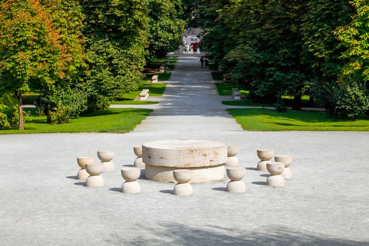 Photo of Table of Silence in Târgu Jiu , Romania.