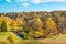 Photo of beautiful landscape of Oru park in Toila at autumn. Ida-Viru County, Estonia.