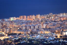 Photo of aerial panoramic view of Fuengirola city beach and marina, Fuengirola is a city on the Costa del Sol in the province of Malaga in the Andalusia, Spain.