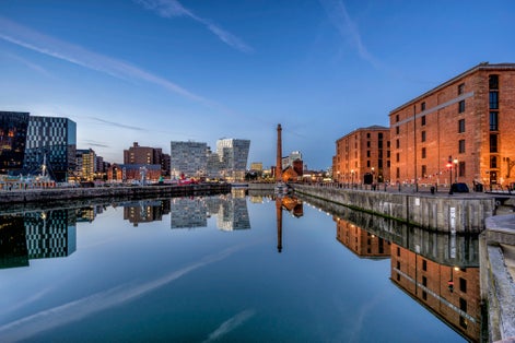 Photo of the Merseyside Maritime Museum and the Pumphouse in Liverpool ,England.