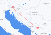 Flyg från Ljubljana till Skopje