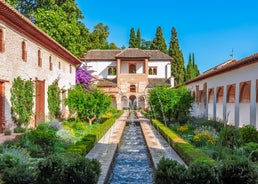 Granada, Andalusia,Spain Europe - Panoramic view of Alhambra.