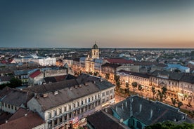 Photo of aerial view of the old Timisoara city center, Romania.