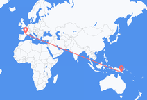 Port Moresby to Toulouse