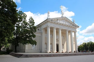 Aerial view of Vilnius old city.