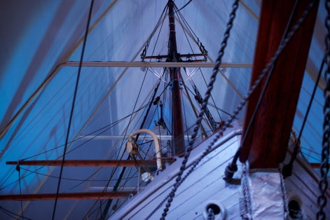 Photo of details of fram ship in the Fram Museum in Oslo, Norway.