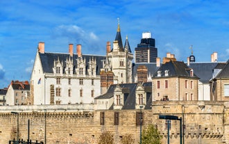 Photo of the Erdre River in Nantes, France.