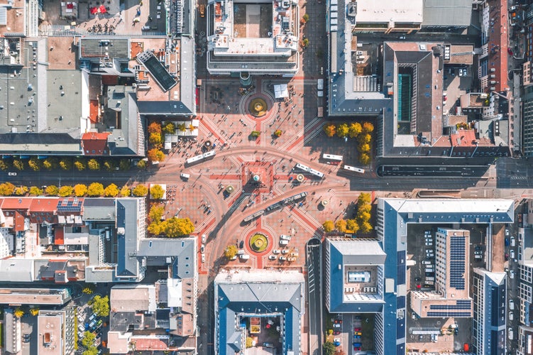 Photo of Summer cityscape of Darmstadt, Germany .